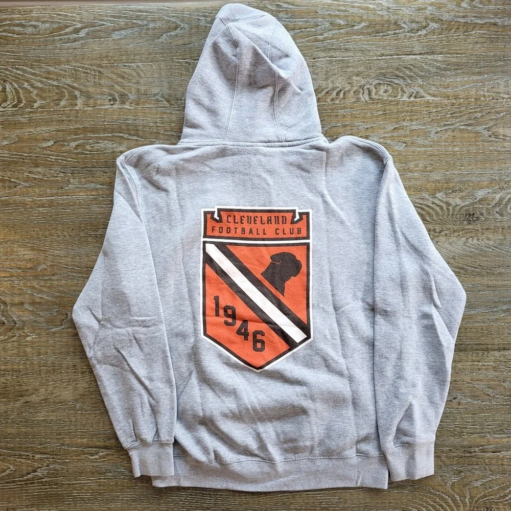 Cleveland Clothing Co Mens Gray Cleveland Football Club 1946 Hoodie Size M